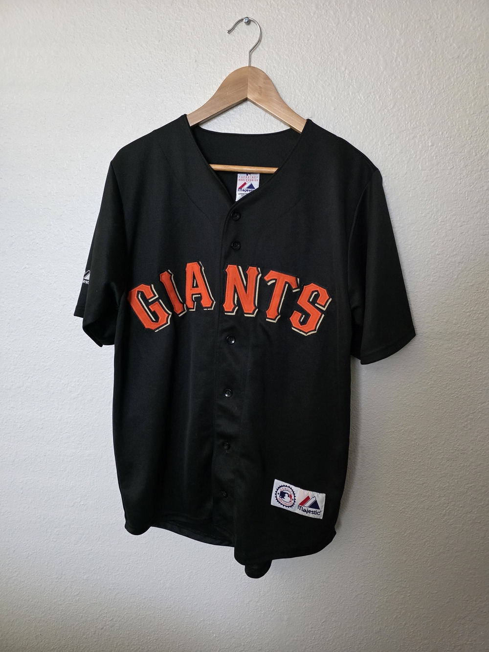 Majestic San Francisco Giants Black Orange Button-Up Jersey
